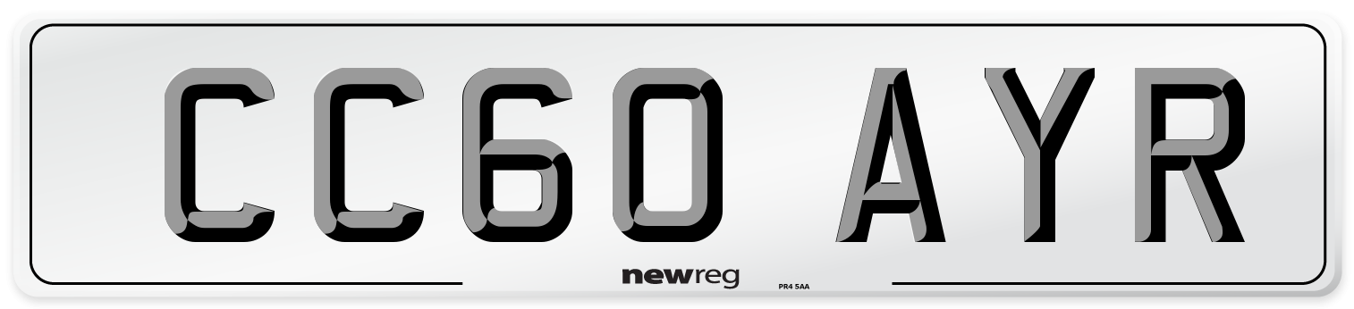 CC60 AYR Number Plate from New Reg